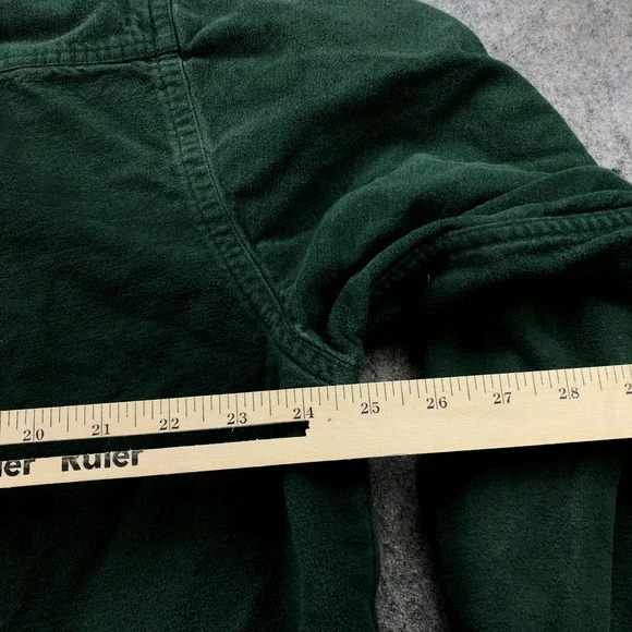 LL Bean Shirt Mens XL Green Regular Fit Button Up Thick Casual Flannel - Picture 7 of 8